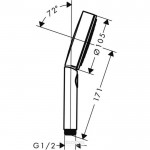 Potinkinis termostatinis dušas 7 in 1 komplekte HANSGROHE Pulsify S 260, 2jet, Matt Black